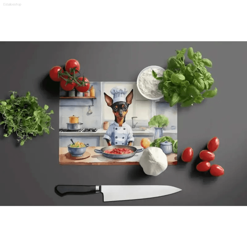 Dog Chef Cutting Board: Unleash your Inner Pup-casso! **product Description:** Bring Culinary Canine Charm to your Kitchen - Estalios