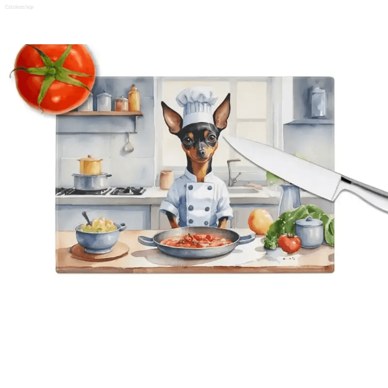 Dog Chef Cutting Board: Unleash your Inner Pup-casso! **product Description:** Bring Culinary Canine Charm to your Kitchen - Estalios