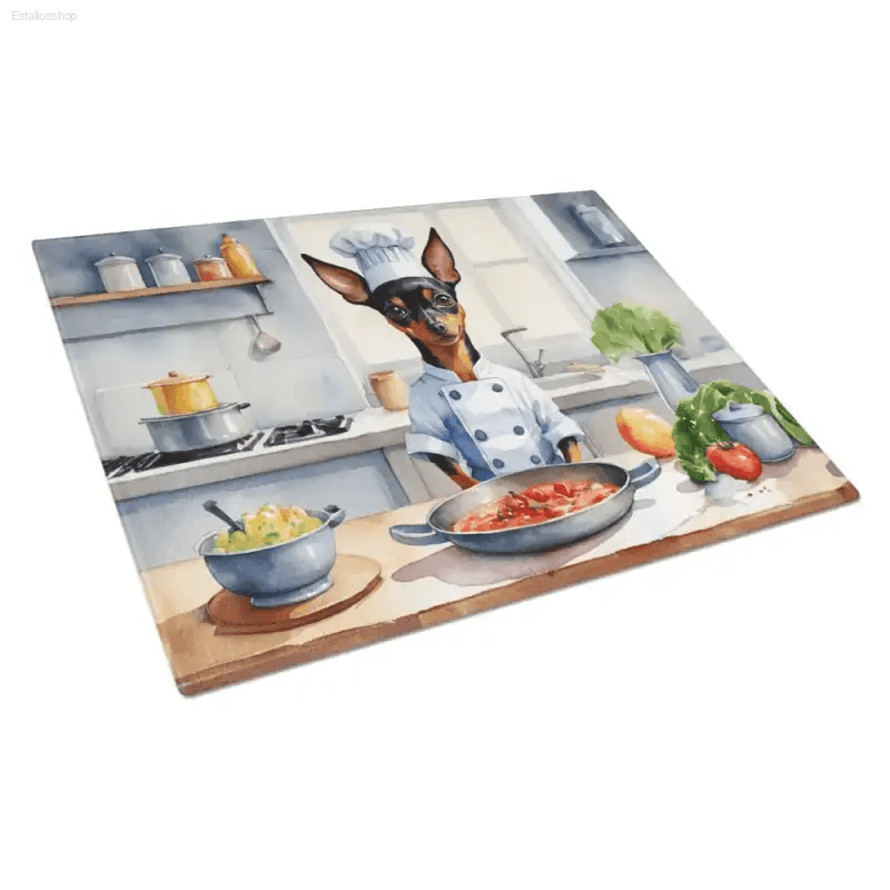 Dog Chef Cutting Board: Unleash your Inner Pup-casso! **product Description:** Bring Culinary Canine Charm to your Kitchen - Estalios