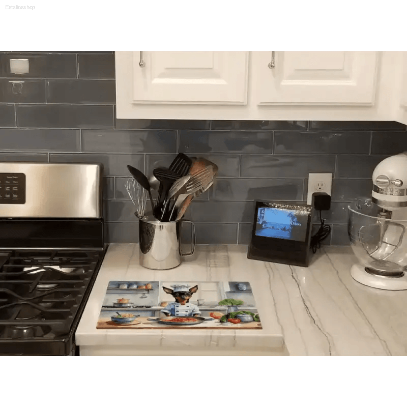 Dog Chef Cutting Board: Unleash your Inner Pup-casso! **product Description:** Bring Culinary Canine Charm to your Kitchen - Estalios