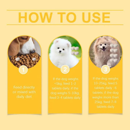 Dog Multi-Dimensional Fish Oil Tablets for Healthy Skin - Estalios