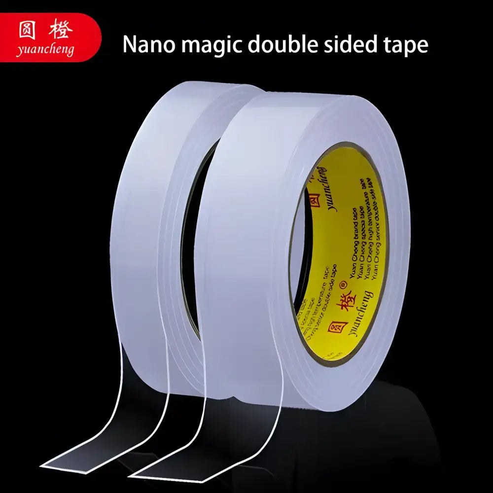 Two rolls of clear double-sided nano tape ideal for multi-purpose use