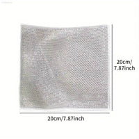 Double-Sided Metal Steel Wire Rags - Premium Dishcloths for Effortless Cleaning in Home and Kitchen - Estalios