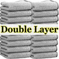 Double-Sided Metal Steel Wire Rags - Premium Dishcloths for Effortless Cleaning in Home and Kitchen - Estalios