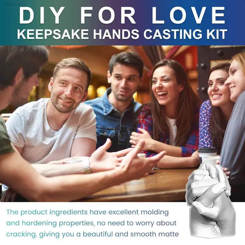 DOWMOO Diy For Love Keepsake Hands Casting Kit Gift - Estalios