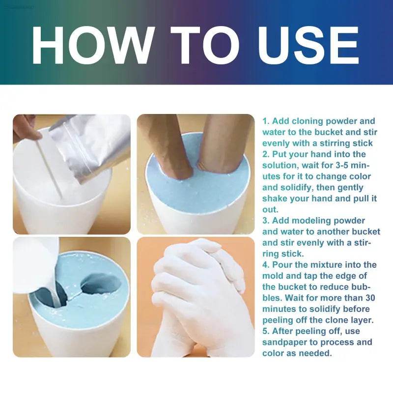 DOWMOO Diy For Love Keepsake Hands Casting Kit Gift - Estalios