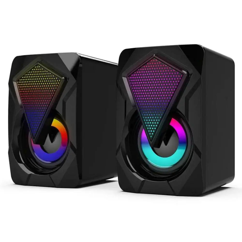 Pair of Dragon RGB Gaming Speakers with cool RGB lighting for your computer gaming setup