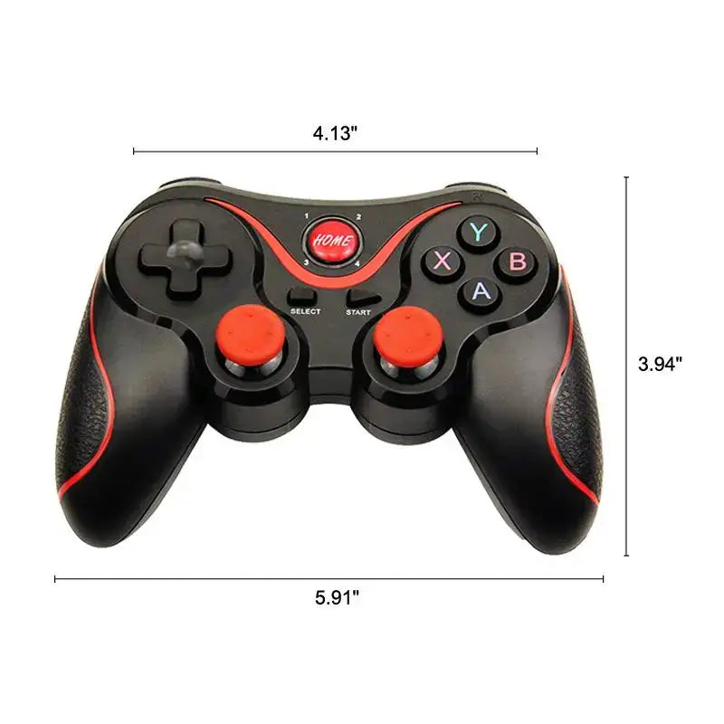 Black Dragon TX3 Wireless gamepad with red accents for Bluetooth mobile gaming