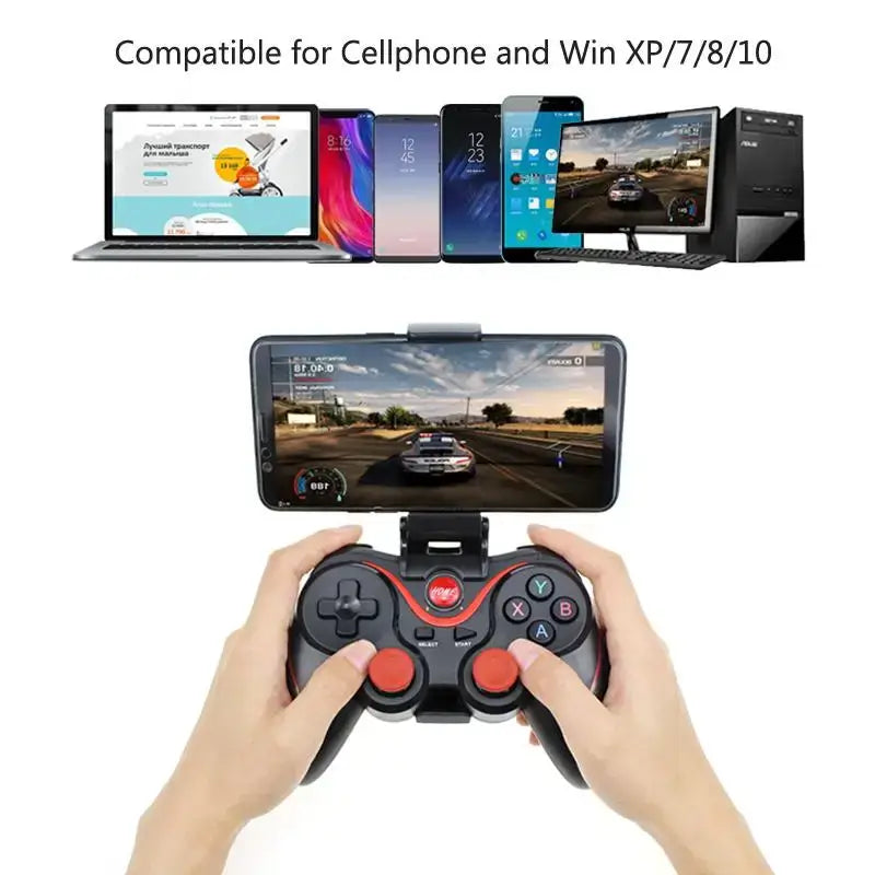 Gamepad with phone attached for Dragon TX3 Wireless Bluetooth Mobile Gaming setup