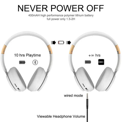 White Dragon Wireless Bluetooth Headphones Onetify Sold with wired mode, ultra comfortable