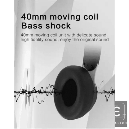 Sleek Black & Gold Over-Ear Wireless Headphones for Ultimate Sound - Estalios