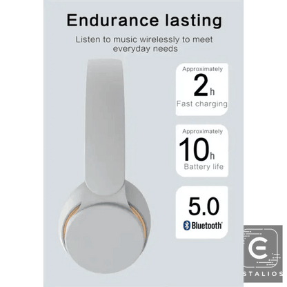 Sleek Black & Gold Over-Ear Wireless Headphones for Ultimate Sound - Estalios