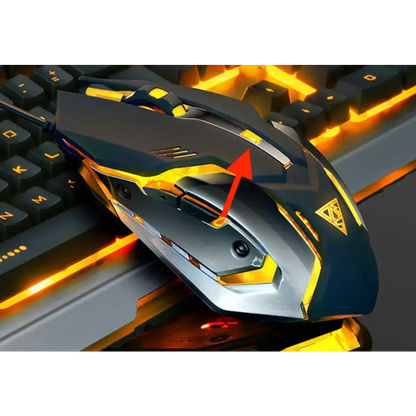 Gaming mouse with yellow accents from Dragons Tungsten Gold Ninja set