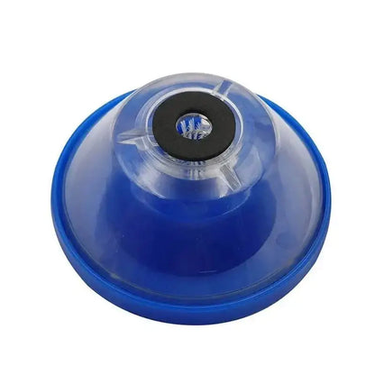 Blue plastic funnel from the Drill Dust Buster Kit for electric drill dust control