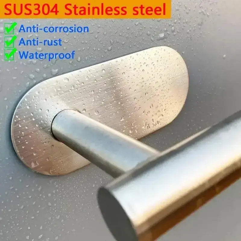 Waterproof stainless steel towel bar on Droilling Toilet Paper Towel Defense Fencer