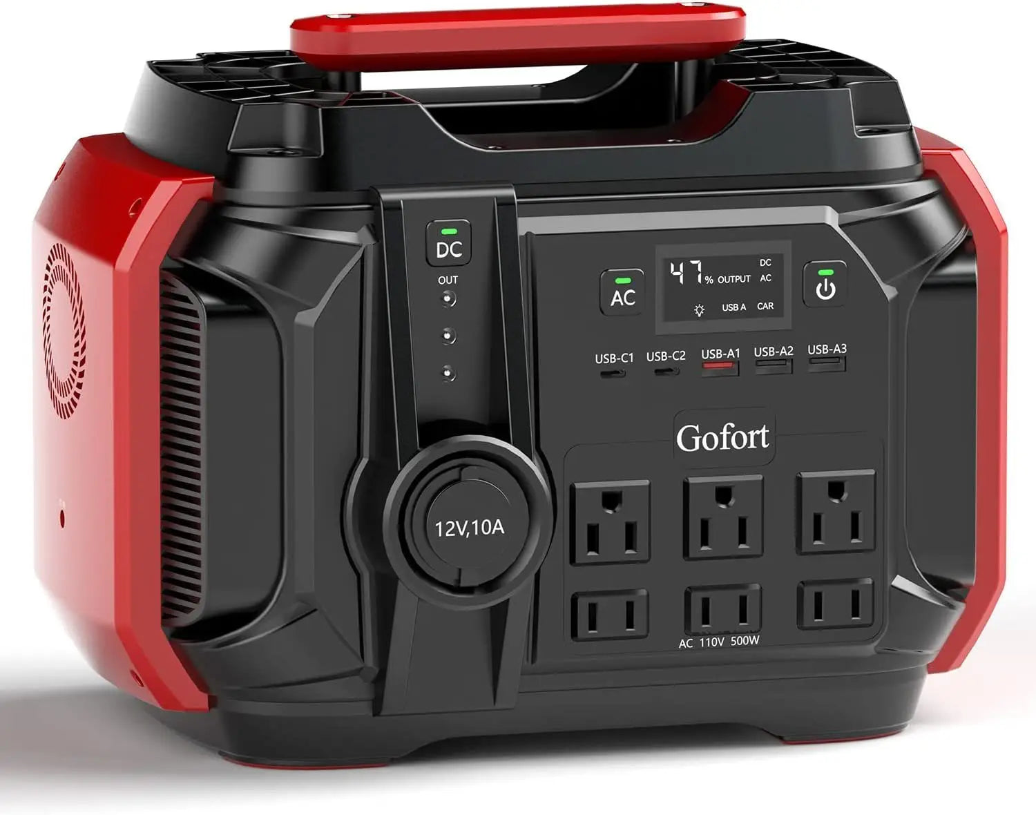 GOFORT Portable Power Station with 540Wh Capacity and 6 AC Outlets for Outdoor RV and Van Camping