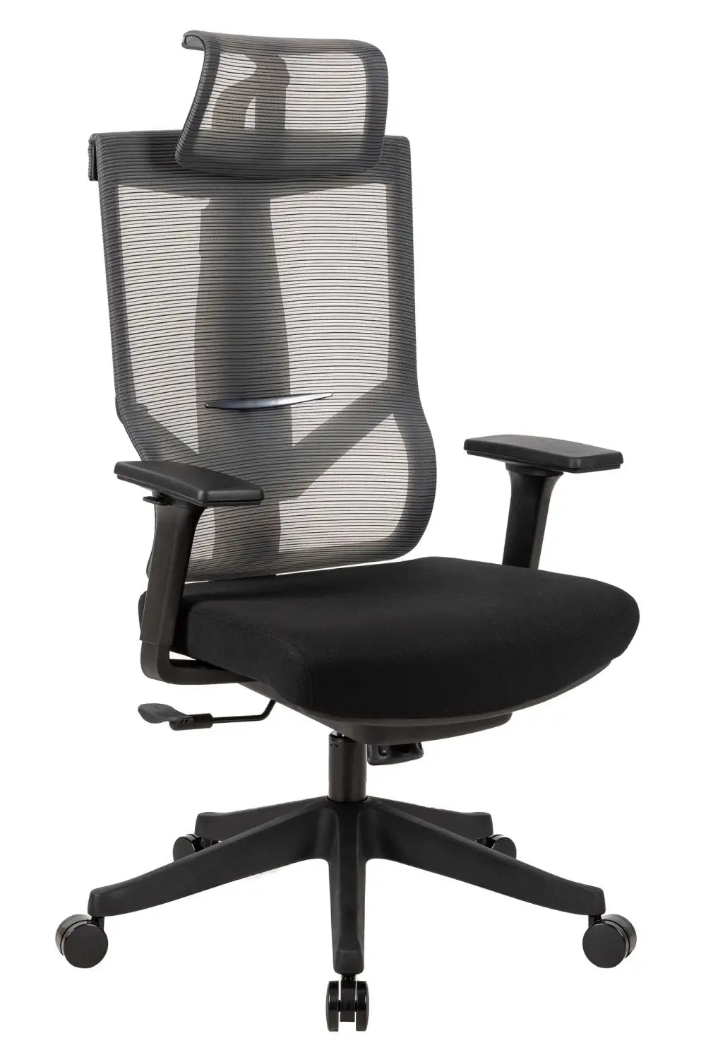 Premium Black High Back Executive Office Chair with Ergonomic Headrest for Comfortable Workdays