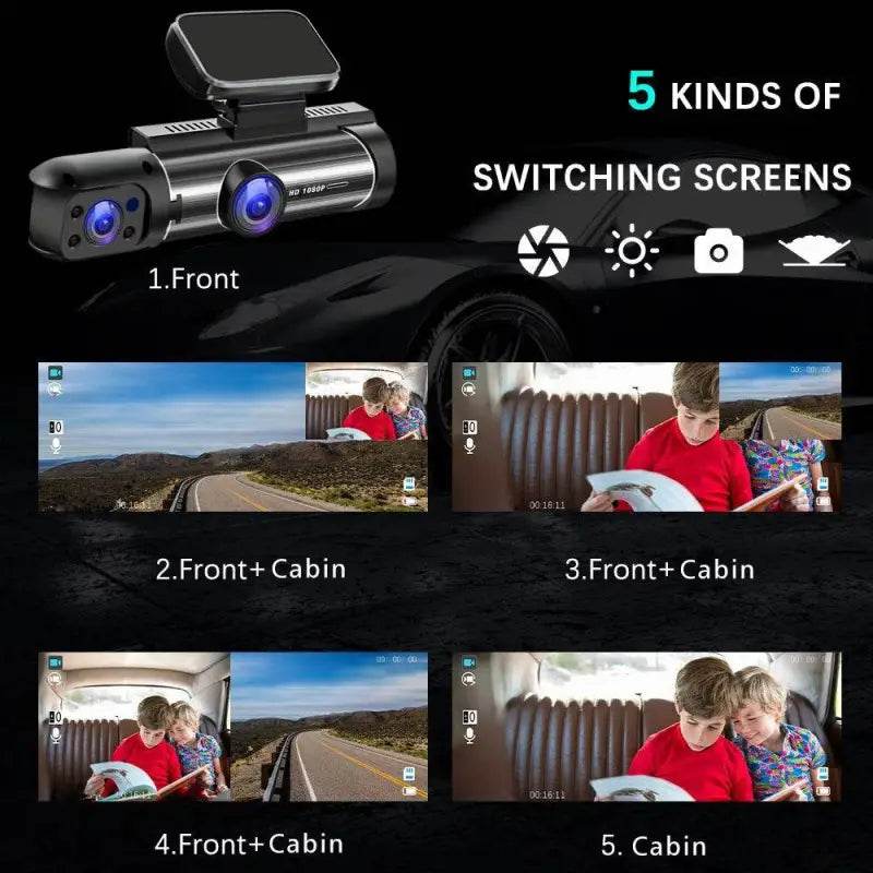 Dual Lens Car DVR FHD 1920*1080P Dash Camera Drive Recorder - Estalios