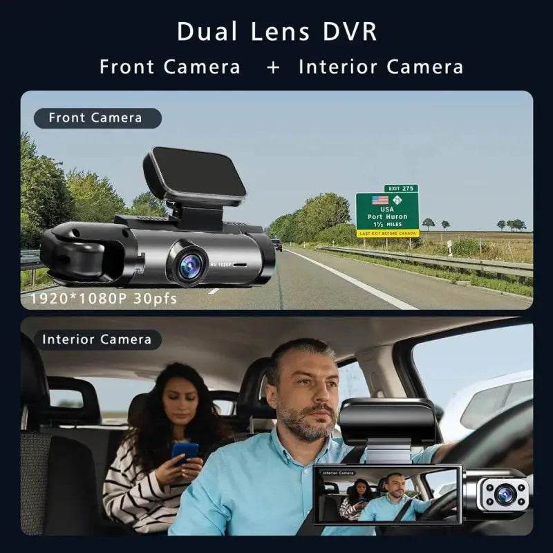 Dual Lens Car DVR FHD 1920*1080P Dash Camera Drive Recorder - Estalios