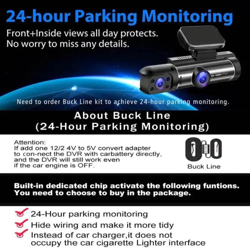 Dual Lens Car DVR FHD 1920*1080P Dash Camera Drive Recorder - Estalios