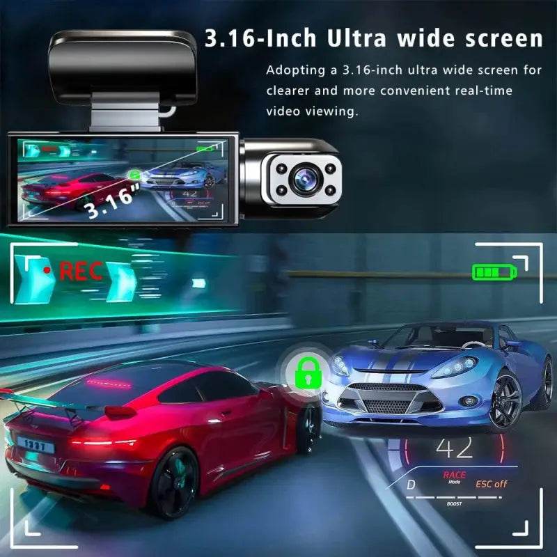 Dual Lens Car DVR FHD 1920*1080P Dash Camera Drive Recorder - Estalios