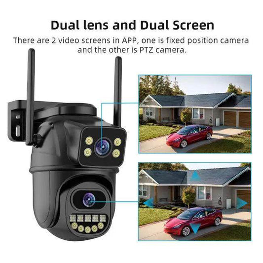 Experience Ultimate Security with Dual Lens Outdoor Camera - Estalios