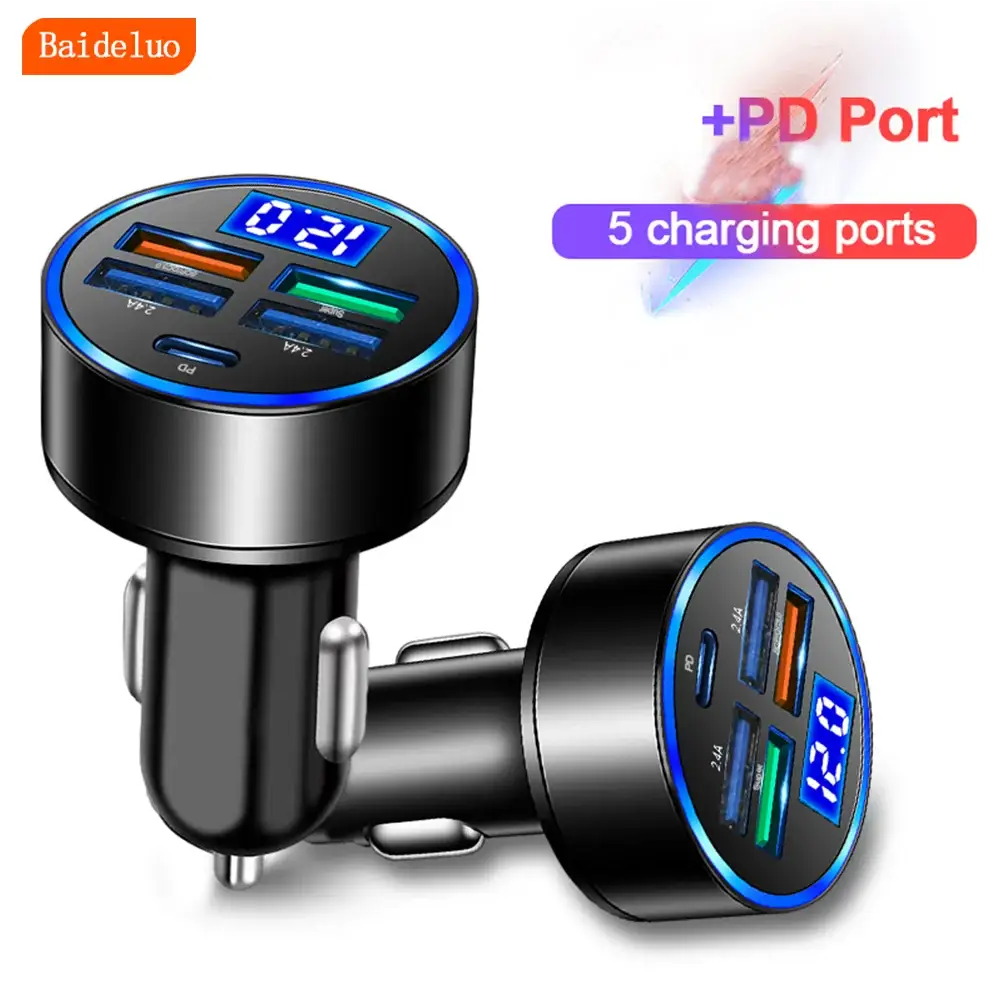 Dual USB Car Charger Fast Charging with multiple ports for quick charging on the go