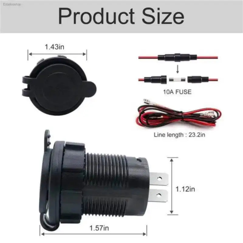 Dual USB Car Charger with Voltage Display for Fast Charging - Estalios