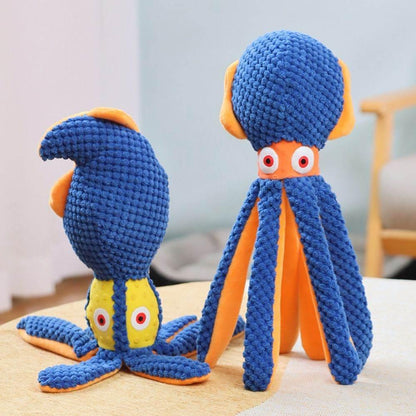 Octo-Mania: Blue and Orange Plush Pals! Dive into fun with our vibrant Blue and Orange Plush Octopuses! These adorable toys are perfect - Estalios