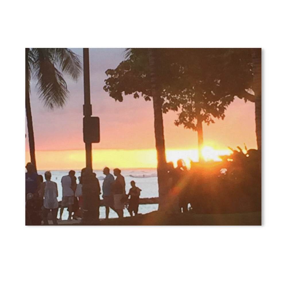 Hawaii Sunset Canvas Print Multiple sizes No Frame - Estalios