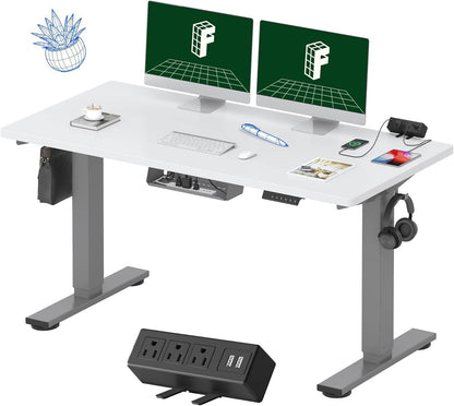 EN2 Height Adjustable Electric Standing Desk with Power Strip - Estalios