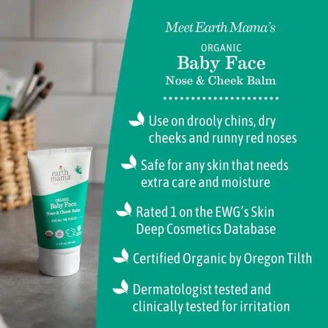 Organic Baby Balm with Calendula – Natural Moisturizer for Dry Skin, Nose & Cheeks – 2 oz - Estalios