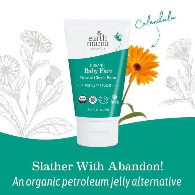 Organic Baby Balm with Calendula – Natural Moisturizer for Dry Skin, Nose & Cheeks – 2 oz - Estalios