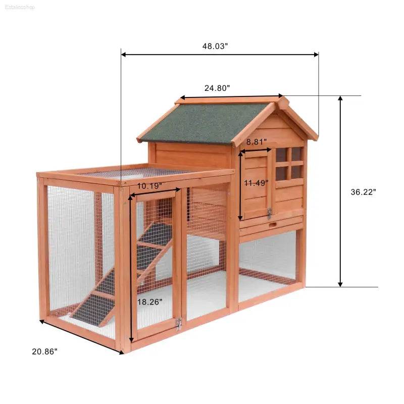 Easily-Assembled Wooden Rabbit House Chicken Coop Kennels - Estalios