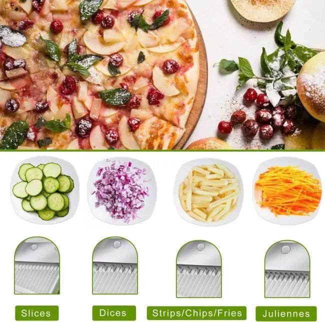 Easy-to-Clean Orange and White Mandoline Slicer for Quick Veggie Prep - Estalios