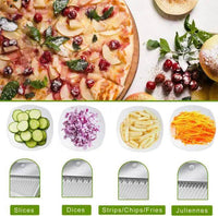 Easy-to-Clean Orange and White Mandoline Slicer for Quick Veggie Prep - Estalios