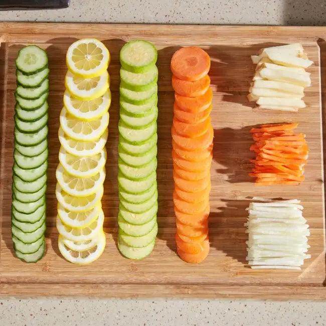 Easy-to-Clean Orange and White Mandoline Slicer for Quick Veggie Prep - Estalios