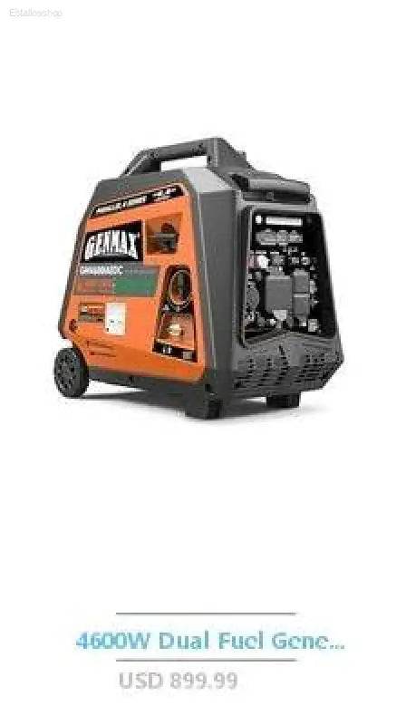 Orange and gray portable generator.