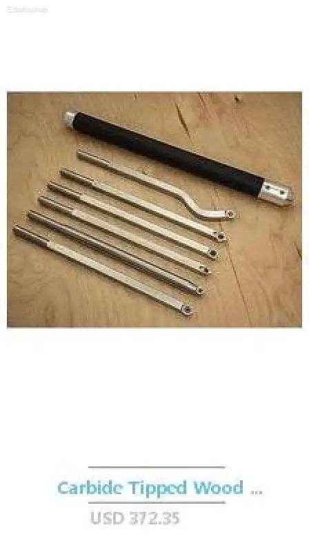 Carbide-tipped wood turning tools.