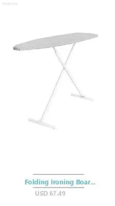 White folding ironing board.