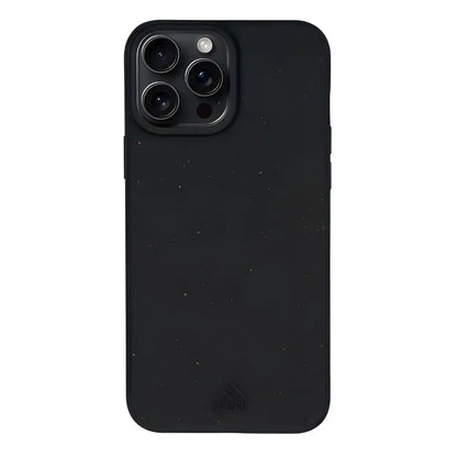 Black smartphone with triple-lens camera in Eco Speckled Dark Case for iPhone XS Max