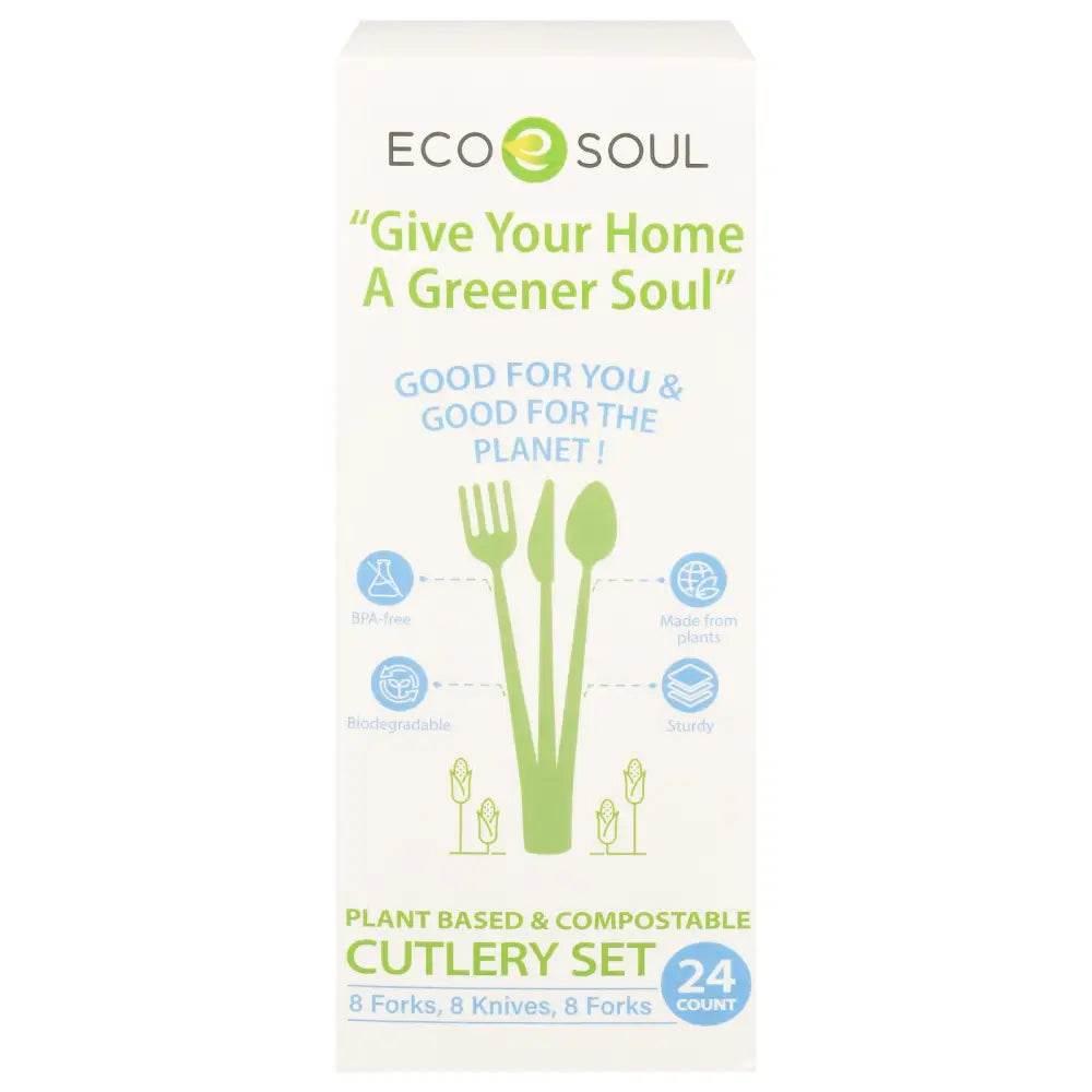 Go Green with our Amazing Cutlery Set Compostable! Introducing the Ultimate Eco-friendly Dining Solution! this Plant-based and Compostable Cutlery Set - Estalios