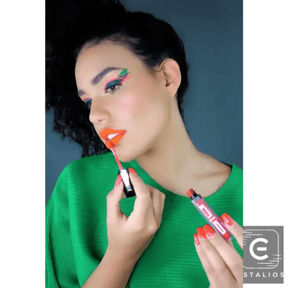 Electric Edge Black Eyeliner with Vibrant Orange Twist - Estalios