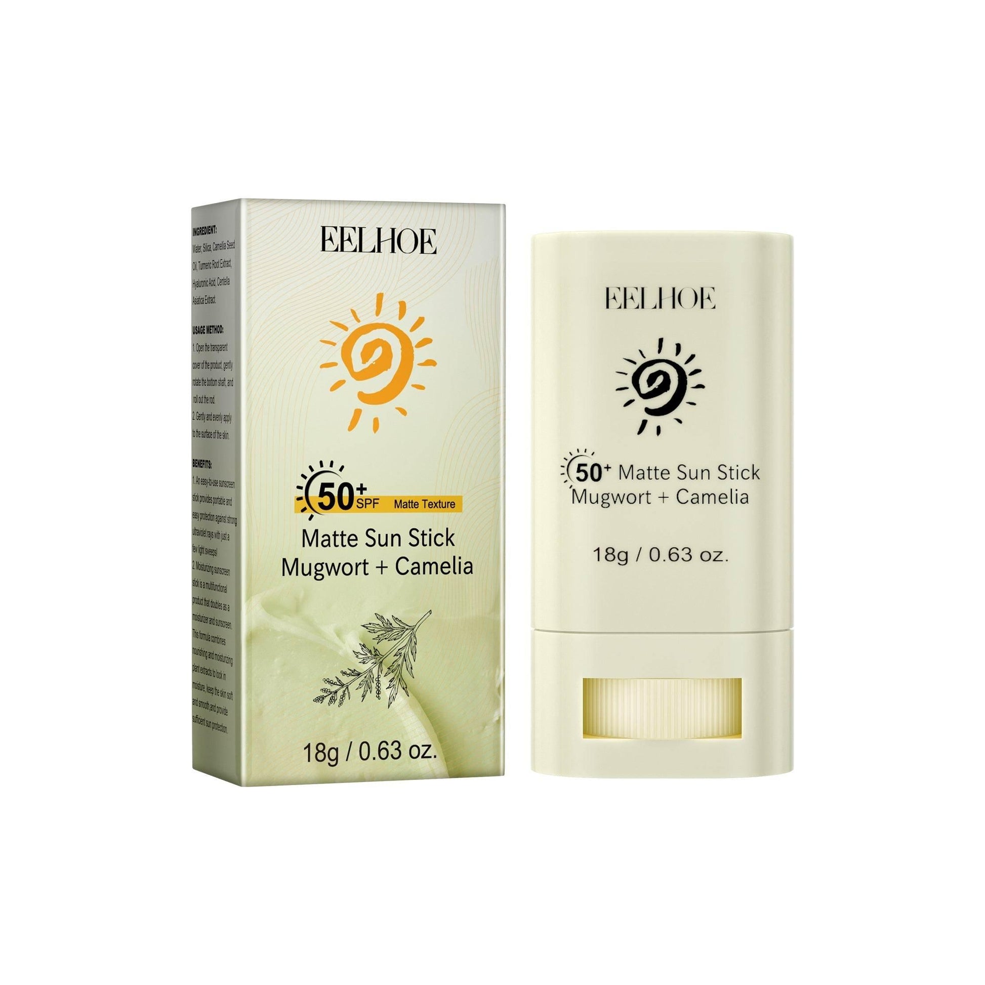 Mugwort Camelia Sun Shield: SPF 50 Matte Magic - Estalios