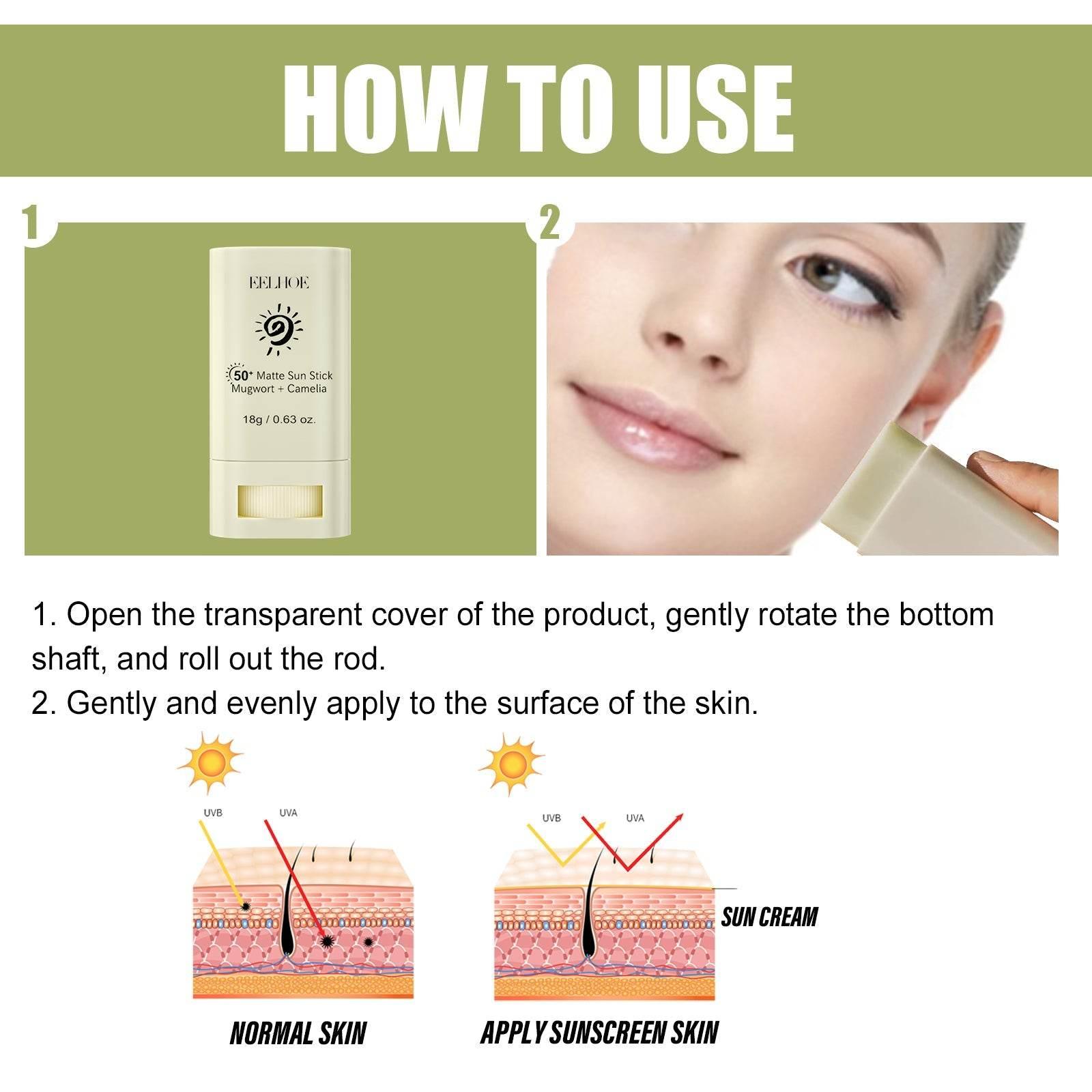 Mugwort Camelia Sun Shield: SPF 50 Matte Magic - Estalios