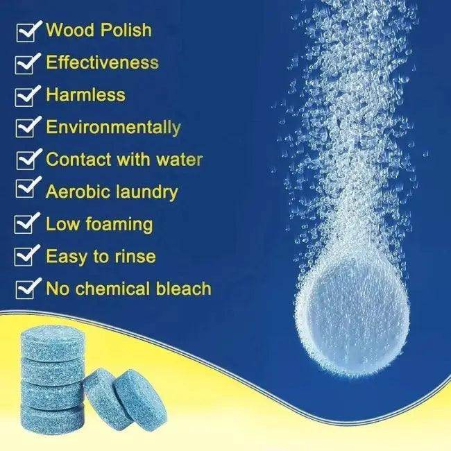 Effervescent Tablet Auto Cleaner for Spotless Windshields - Estalios