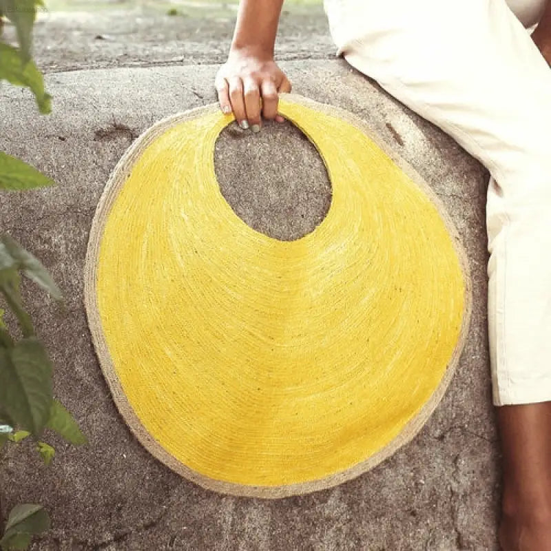 🌟 Effortless Style – SOLO Citroen Jute Bag in Lemon Yellow | Perfect for Daily Adventures and Eco-Friendly Living