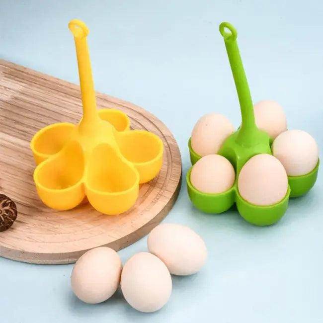 Bright Egg-Shaped Silicone Holders for Perfect Boiled Eggs - Estalios