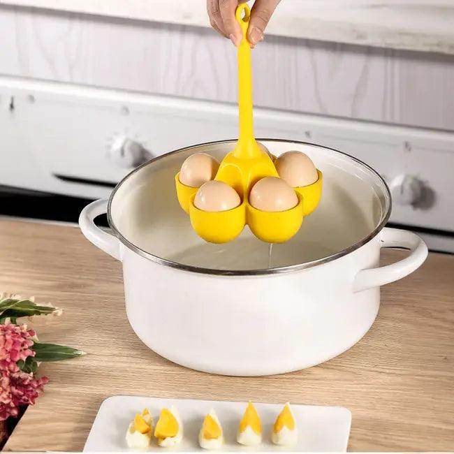Bright Egg-Shaped Silicone Holders for Perfect Boiled Eggs - Estalios