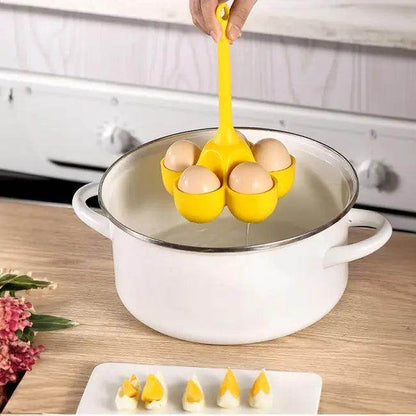 Bright Egg-Shaped Silicone Holders for Perfect Boiled Eggs - Estalios